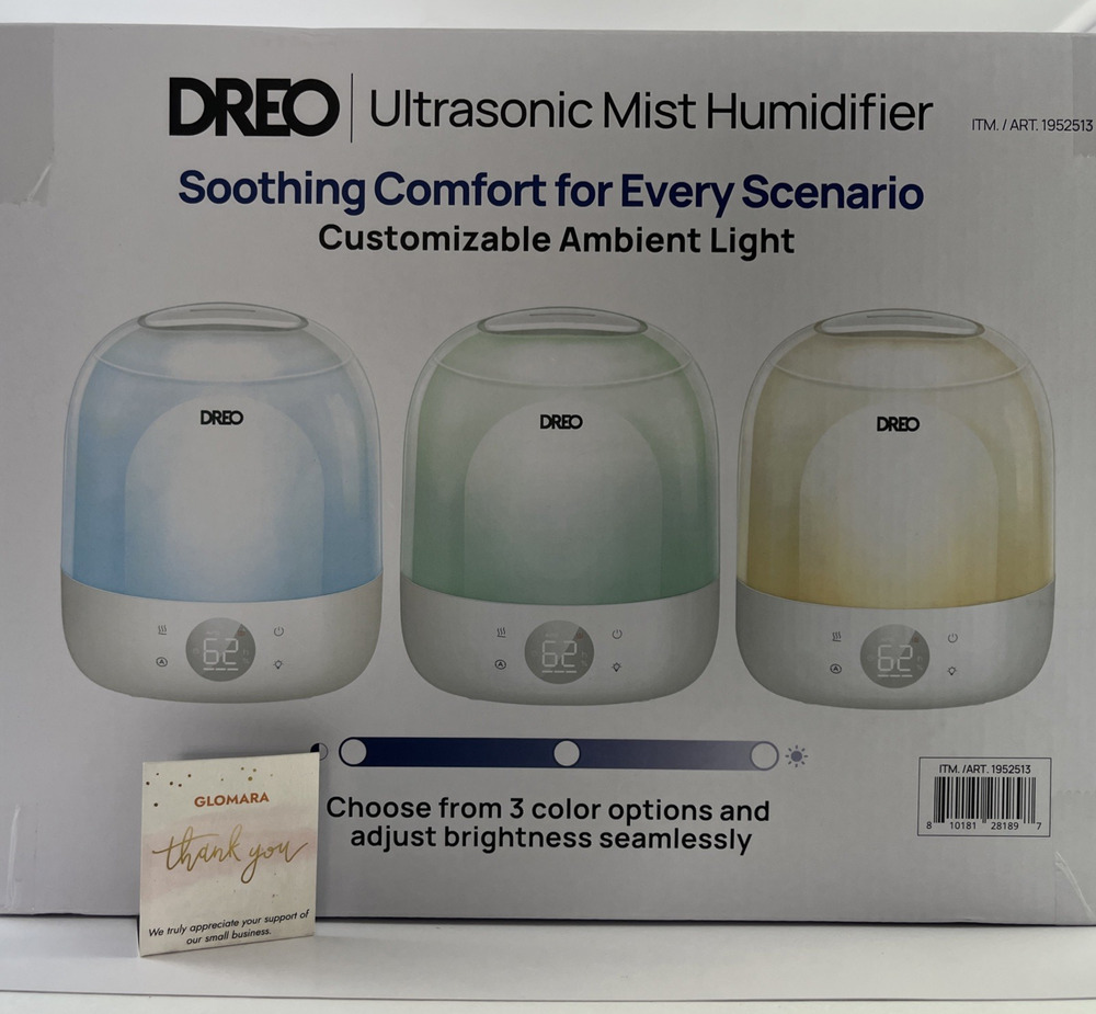 DREO Ultrasonic Cool Mist Humidifier 0.8 Gallon 2 Pack